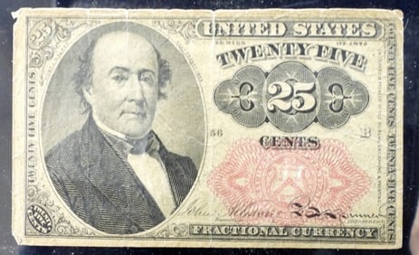 1874 Series $.25 Obsolete Fractional Currency