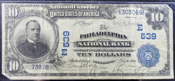 1902 Series $10 Philadelphia, PA Obsolete