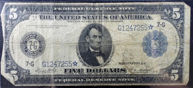 1914 Series Star Note, Washington, D.C.