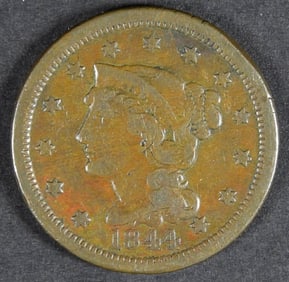 1844 LIBERTY HEAD LARGE CENT