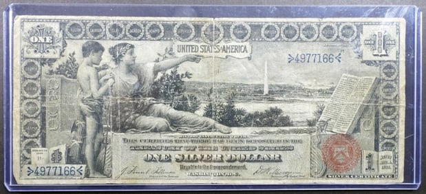 Silver Cert $1 - Series of 1896 - Large Bill