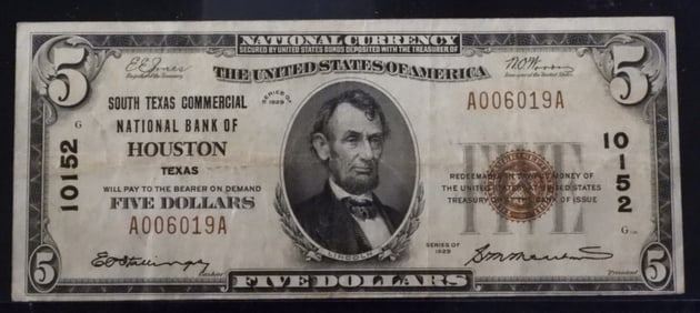 1929 Five Dollars South Texas Commercial