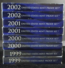 (2) Each 1999-2002 U.S. Mint Proof Sets