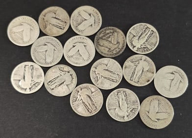 (15) Standing Liberty Quarters