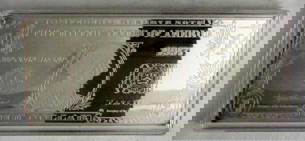 1997 .999 Fine Silver Dollar 4 OZ  Bar