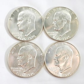 (4) Eisenhower Silver Dollars