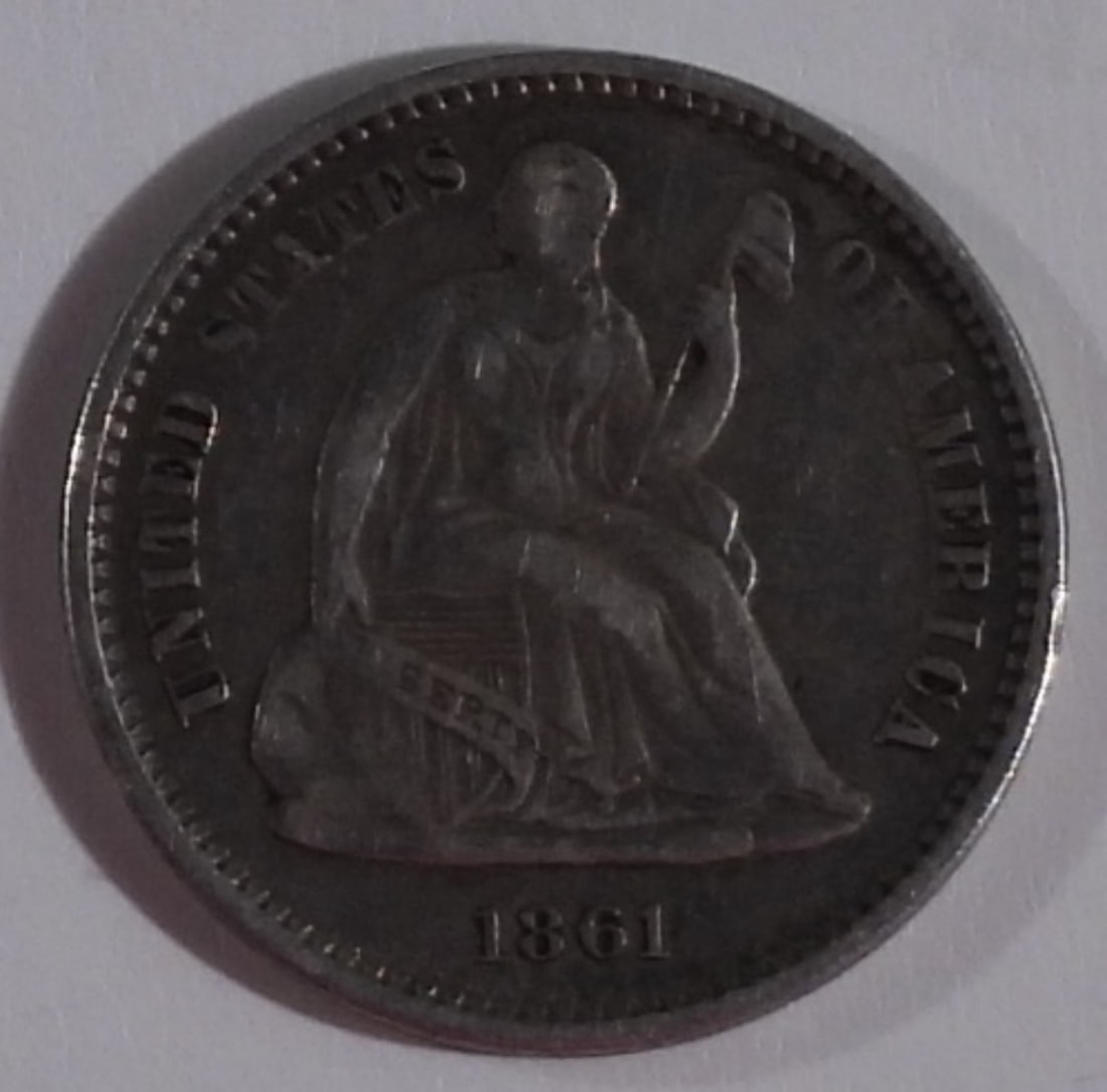 1861 Liberty Seated Half Dime (1 of 2)