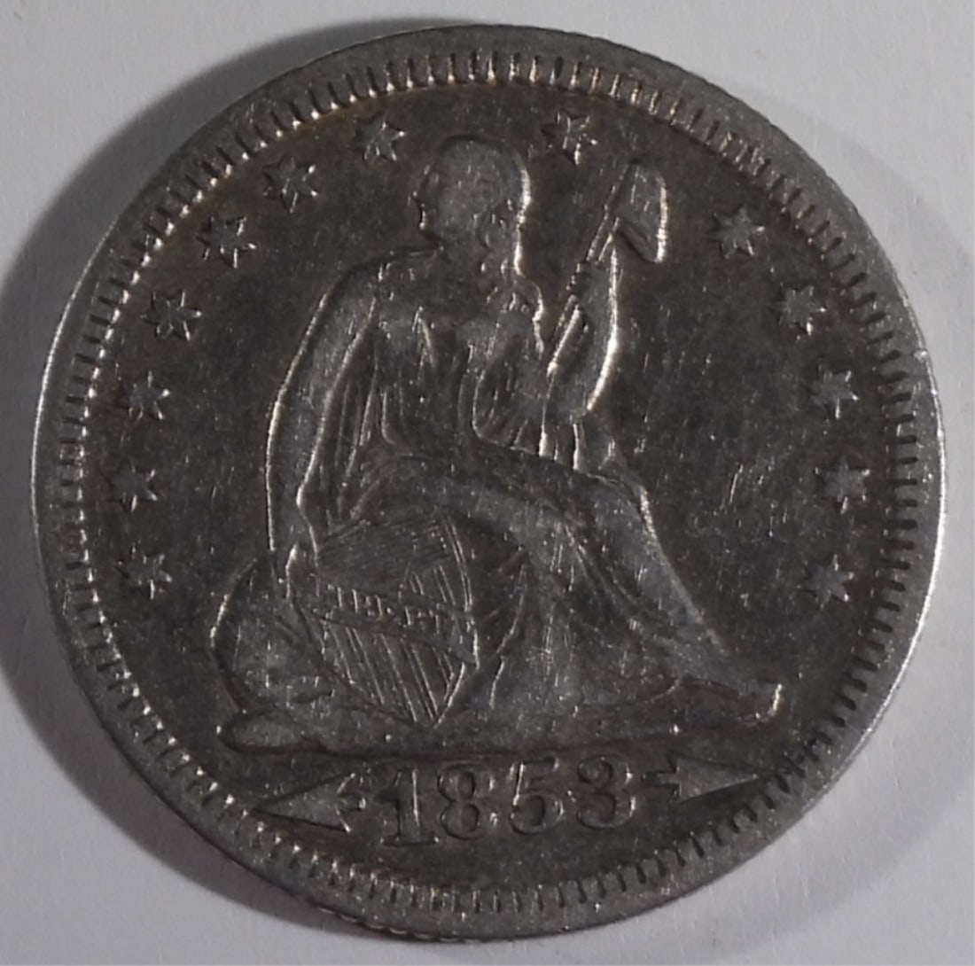 1853 Liberty Seated Variety 2 Quarter (1 of 2)