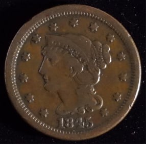 1845 Large One Cent
