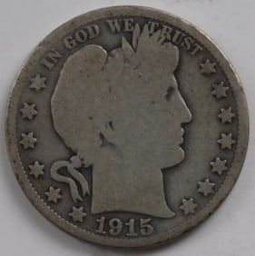 1915 Barber Half Dollar