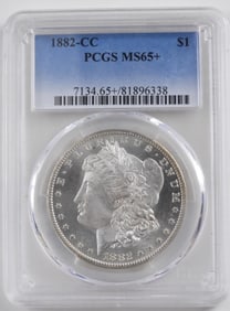 1882-CC Morgan Dollar PCGS MS65+