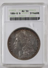 1884-S Morgan Dollar ANACS AU 50