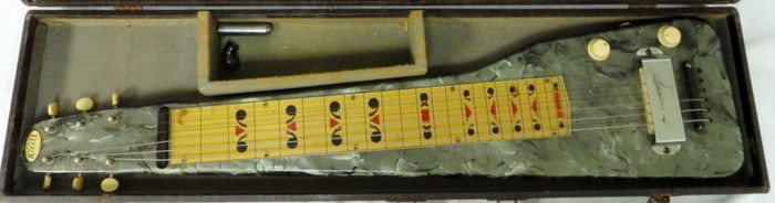 Kiesel Lap Steel Guitar, Grey Pearloid