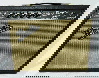 1966 Fender BF Vibro Champ Amp: Victoria case cover. Sounds amazing. Several edge bumps. Beautifully aged natural