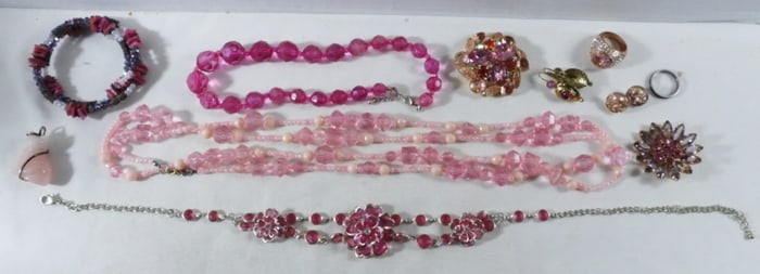 Pretty Pink Jewelry Lot