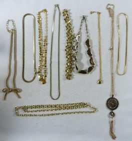 10 Gold-Tone Necklaces