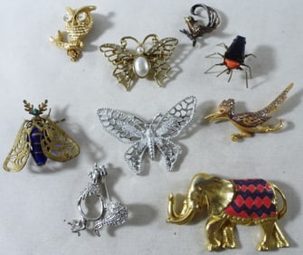 9 Animal Brooches