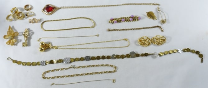 Assorted Gold-Tone Jewelry Lot