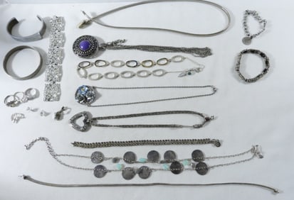 Silver-Tone Jewelry Lot