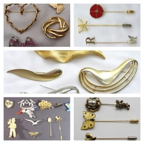 (18) Brooches & (8) Hat Pins
