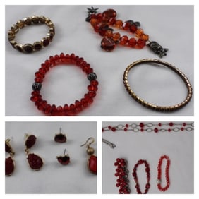 Red Jewelry Lot