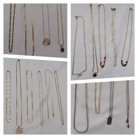 (19) Gold-Tone Necklaces