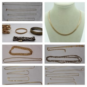 (19) Gold-Tone Necklaces, & (5) Bracelets