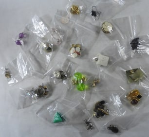 (20) Pairs Of Post Earrings