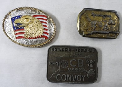 (3) Men's Belt Buckles