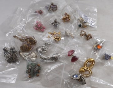 (20) Pairs Of Post Earrings