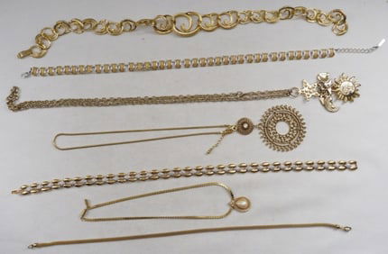 7 Gold-Tone Necklaces
