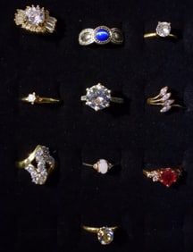 10 Mixed-Tone Rings With Stones