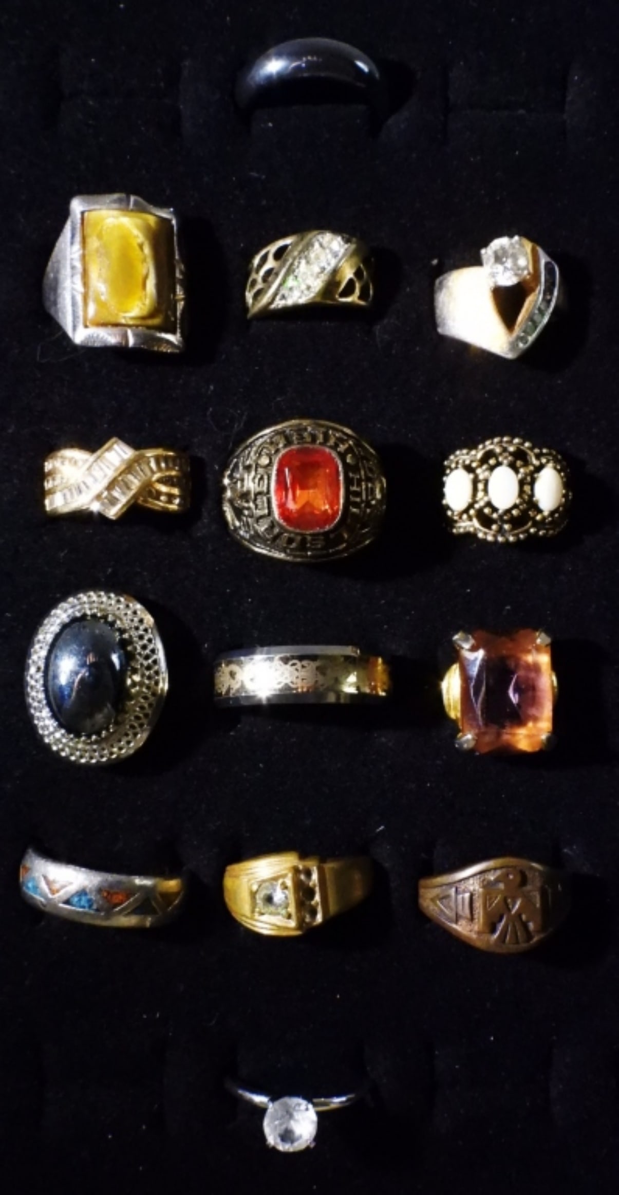 14 Mixed-Tone Rings: Men's & women's, variety of sizes and styles