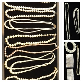 Faux Pearl Jewelry Lot
