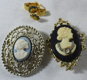 Cameo Brooches & Earrings