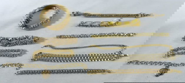 10 Gold-Tone Bracelets