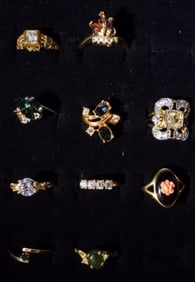 10 Gold-Tone Rings
