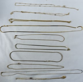 10 Gold-Tone Necklaces