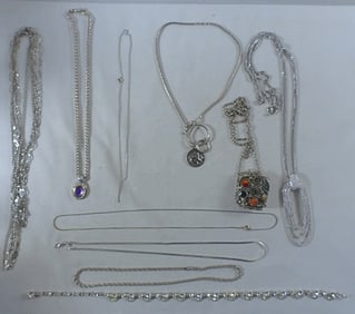 10 Silver-Tone Necklaces