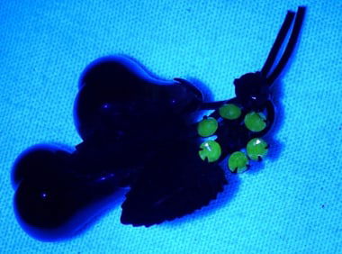 Uranium Glass Brooch