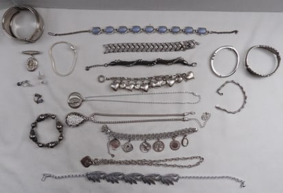 Silver-Tone Jewelry Lot