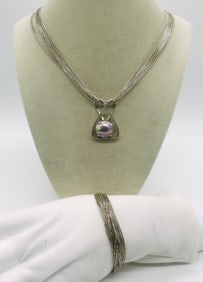 Liquid Sterling Necklace & Bracelet