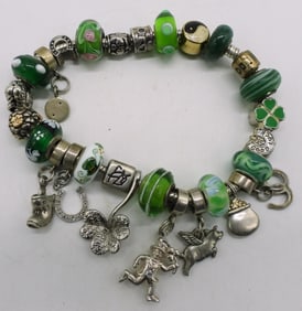 Pandora Charm Bracelet, Very Green