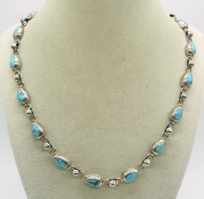 Mexico Sterling Turquoise Necklace