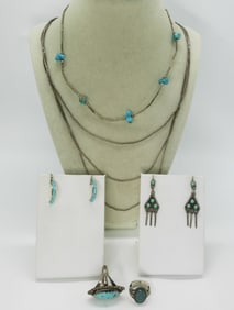 Liquid Sterling Turquoise, Rings, Earrings