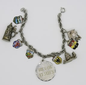 Vintage Silver Charm Bracelet