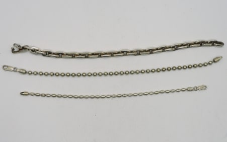 3 Sterling Bracelets
