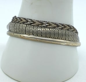 3 Vintage Sterling Bracelets