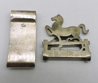 Vintage Dunhill 925 Money Clip & Horse Clip
