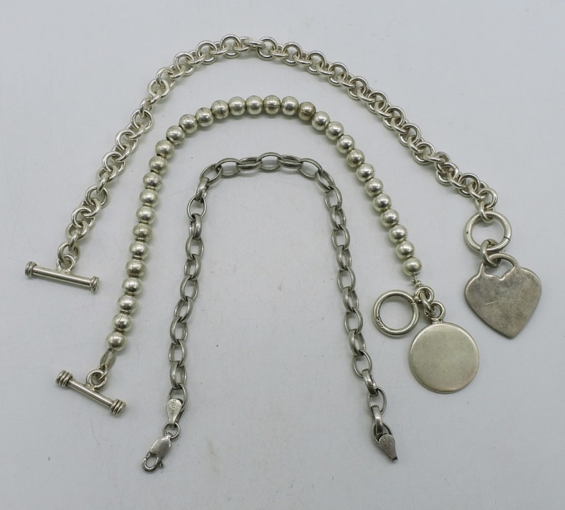 3 Sterling Bracelets with Charm (1 of 1)